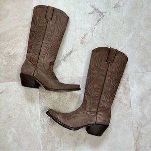 Steve Madden Leather Lonestar Cowboy Boots Size 6.5